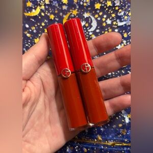 Giorgio Armani-Lip Maestro-Liquid Matte Lipstick-Travel Size Duo-Sultan Red